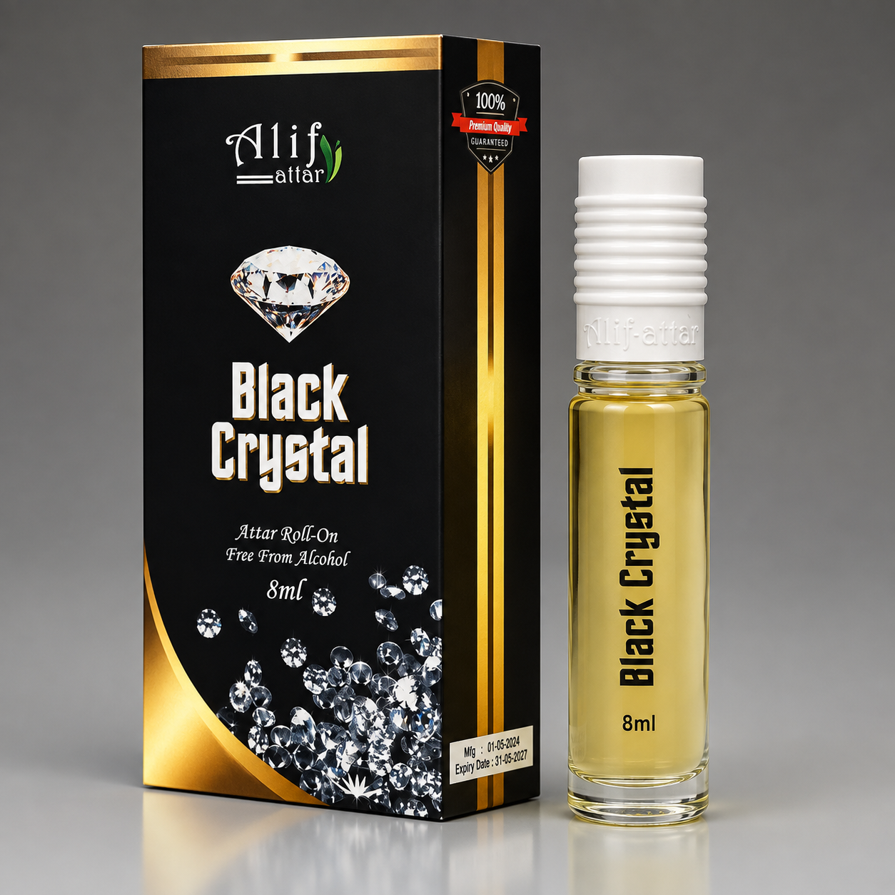 Black Crystal Attar | ব্ল্যাক ক্রিস্টাল আতর - 8 ml