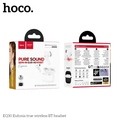 HOCO EQ30 Eufonia true wireless BT headset BLUETOOTH 6.0 SILICONE CASE